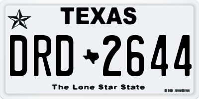 TX license plate DRD2644