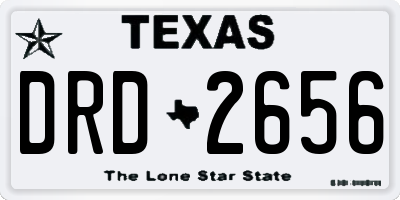 TX license plate DRD2656