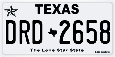 TX license plate DRD2658