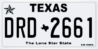 TX license plate DRD2661