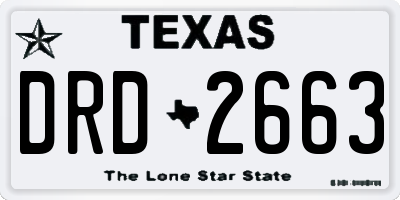 TX license plate DRD2663