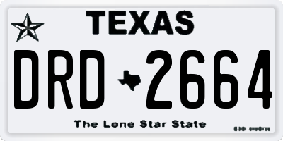 TX license plate DRD2664