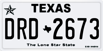 TX license plate DRD2673