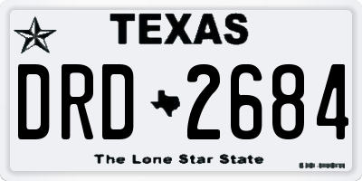 TX license plate DRD2684