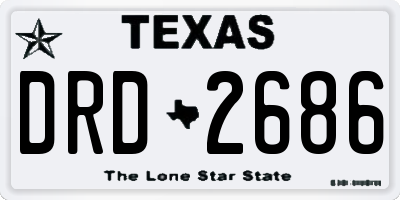 TX license plate DRD2686