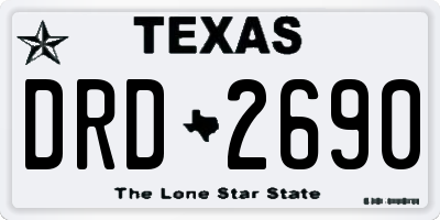 TX license plate DRD2690