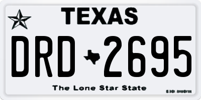 TX license plate DRD2695