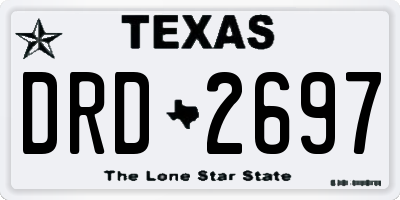 TX license plate DRD2697