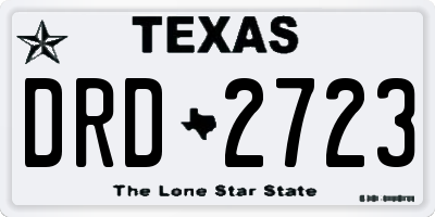 TX license plate DRD2723