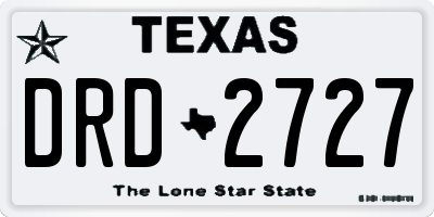 TX license plate DRD2727