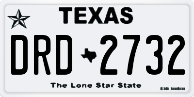 TX license plate DRD2732