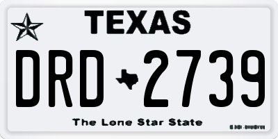 TX license plate DRD2739