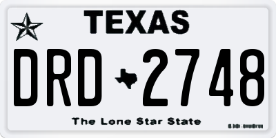 TX license plate DRD2748