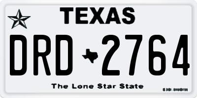 TX license plate DRD2764