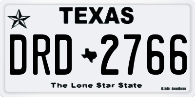 TX license plate DRD2766