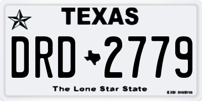 TX license plate DRD2779