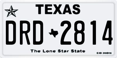 TX license plate DRD2814