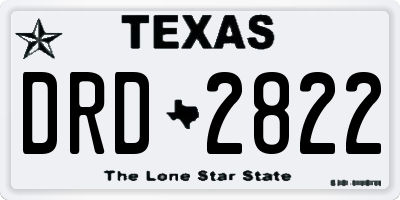 TX license plate DRD2822