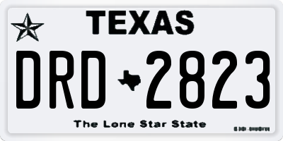 TX license plate DRD2823