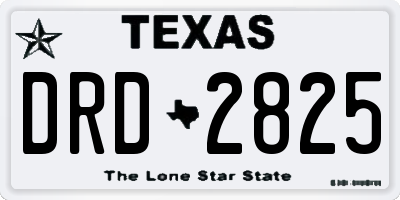 TX license plate DRD2825