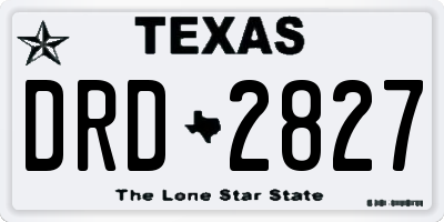 TX license plate DRD2827