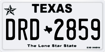 TX license plate DRD2859