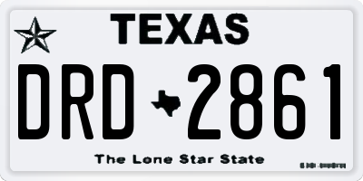 TX license plate DRD2861