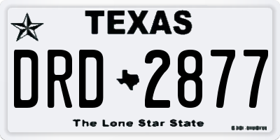 TX license plate DRD2877