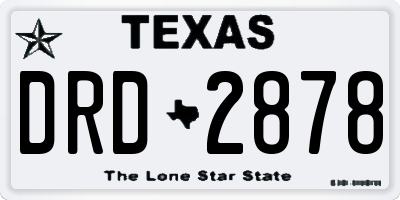 TX license plate DRD2878