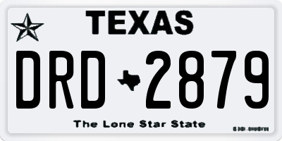 TX license plate DRD2879