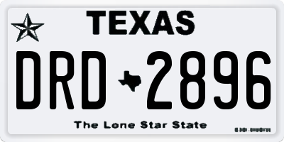 TX license plate DRD2896