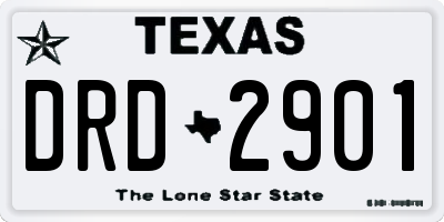 TX license plate DRD2901