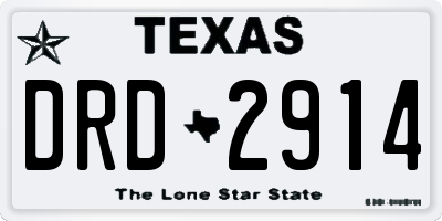 TX license plate DRD2914