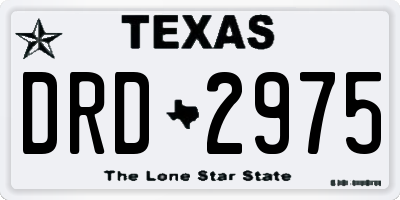 TX license plate DRD2975