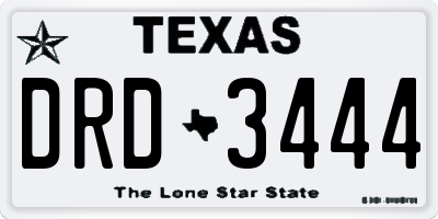 TX license plate DRD3444