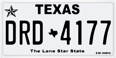 TX license plate DRD4177