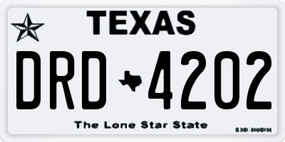 TX license plate DRD4202