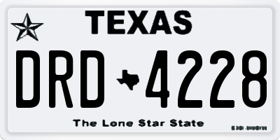 TX license plate DRD4228