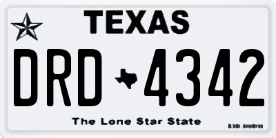 TX license plate DRD4342