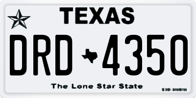 TX license plate DRD4350