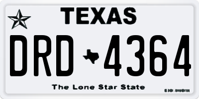 TX license plate DRD4364