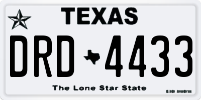 TX license plate DRD4433