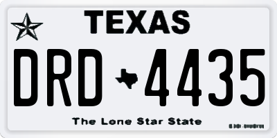 TX license plate DRD4435