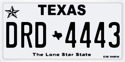 TX license plate DRD4443