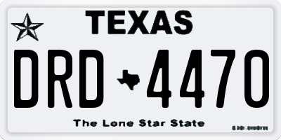 TX license plate DRD4470