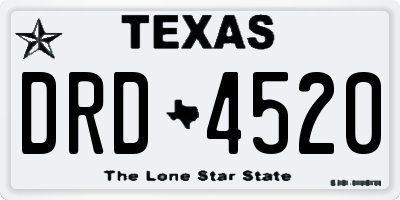 TX license plate DRD4520