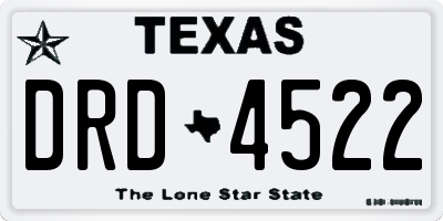 TX license plate DRD4522