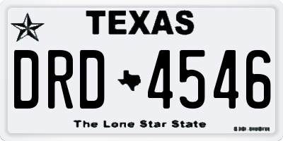 TX license plate DRD4546