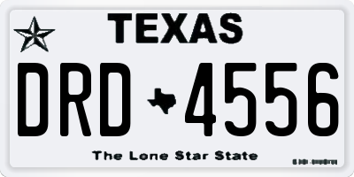 TX license plate DRD4556