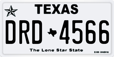 TX license plate DRD4566